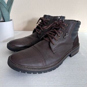 Mariner Brown Faux Leather Side Zip Ankle Boots Men’s EU42 US8